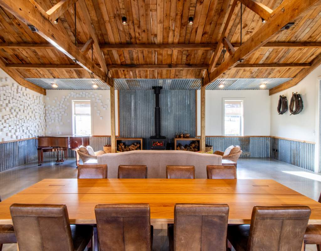 Lowburn   TinwaldFarm   Boardroom with FIRE   Winter25   credit Tinwald Farm