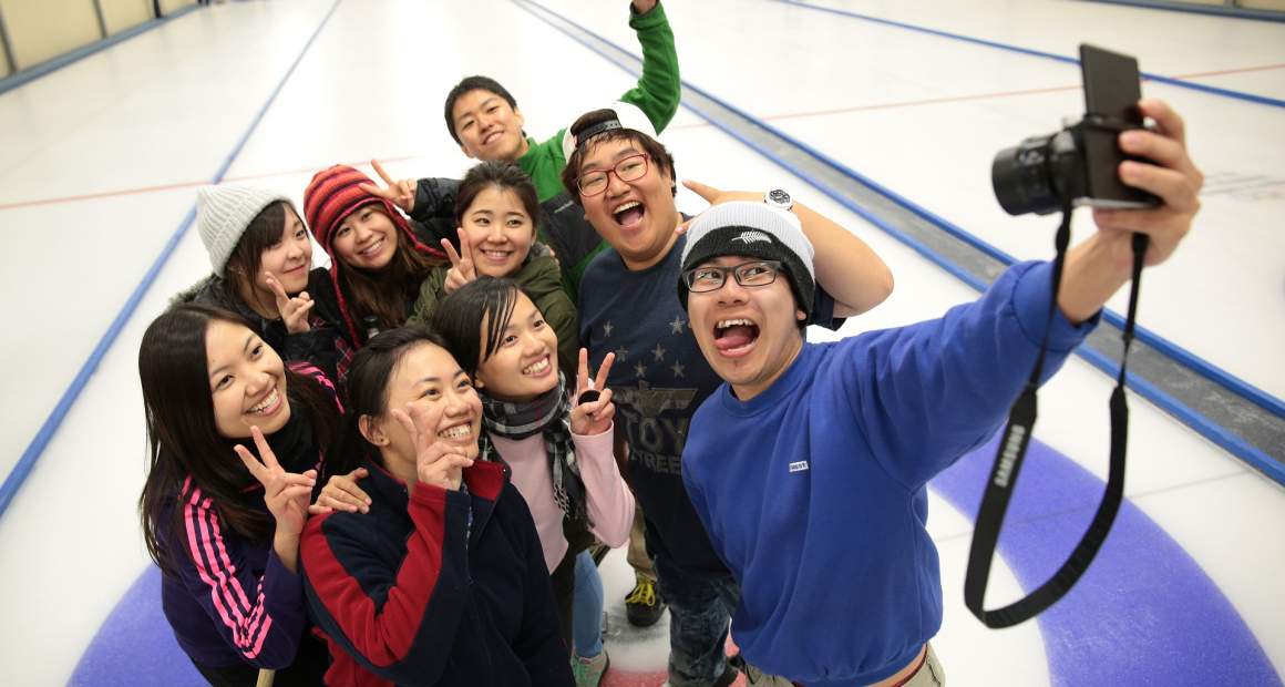 Naseby Curling is great fun with friends